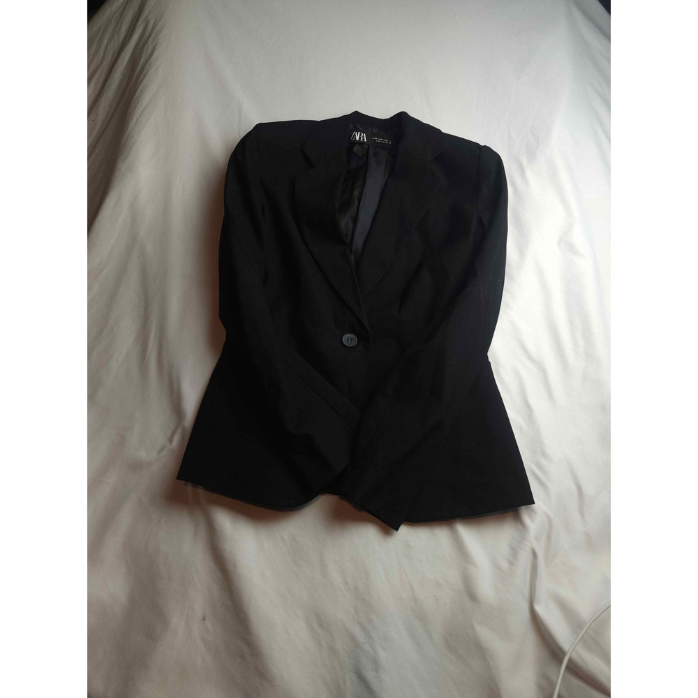 Zara Black Single Button Tailored Blazer Jacket Womens Size US 6